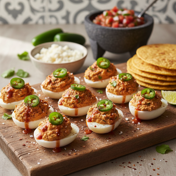Spicy Tex-Mex Deviled Eggs recipe