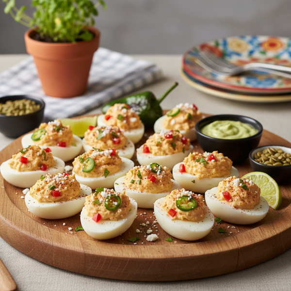 Spicy Tex-Mex Deviled Eggs Delight recipe