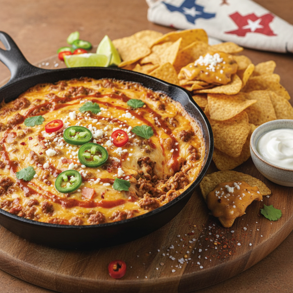 Spicy Texas Cheesy Beef Dip recipe