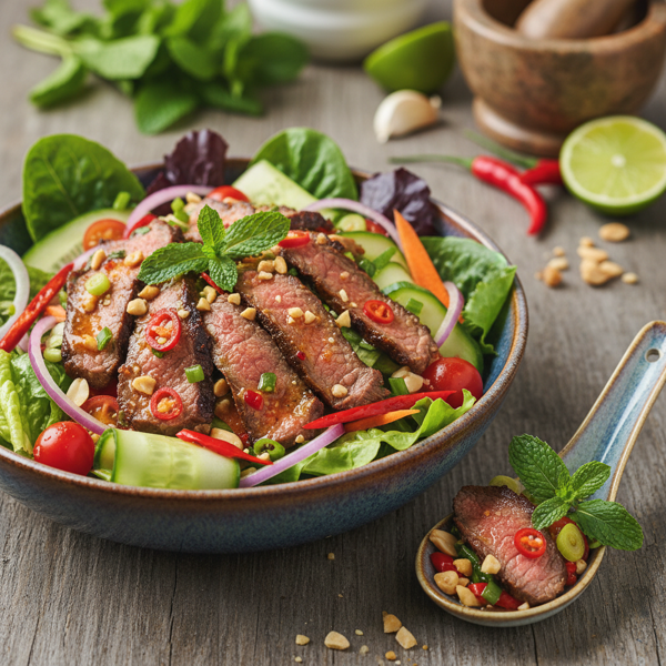 Spicy Thai Beef Delight Salad recipe