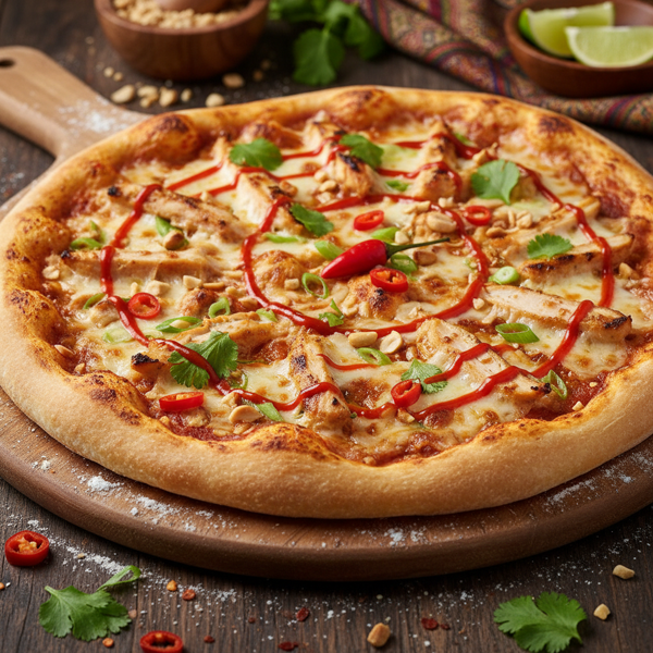 Spicy Thai Chicken Pizza recipe