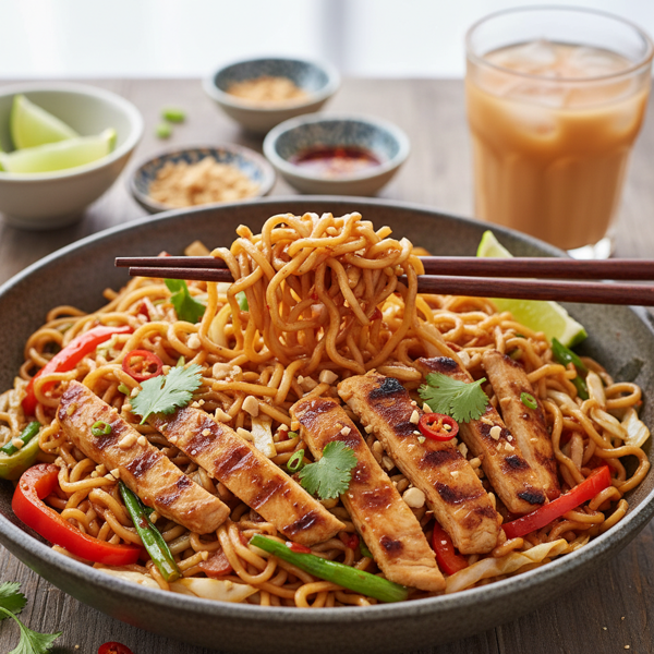 Spicy Thai Chicken Yakisoba recipe