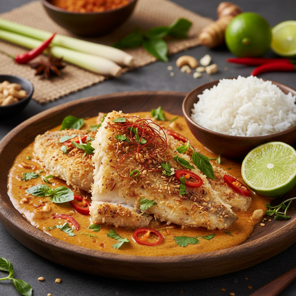 Spicy Thai Coconut-Curry Broiled Tilapia recipe