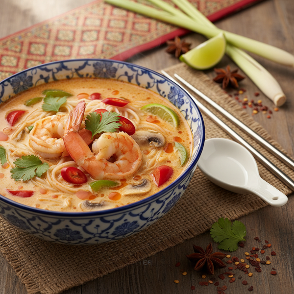 Spicy Thai Coconut Shrimp Soup recipe