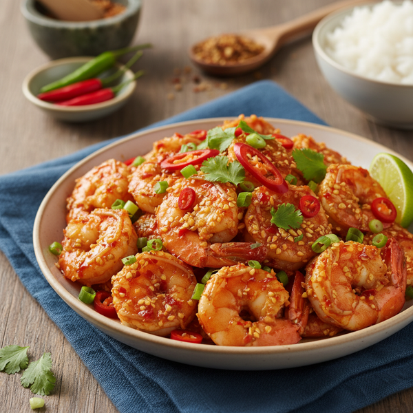 Spicy Thai Garlic Shrimp Delight recipe