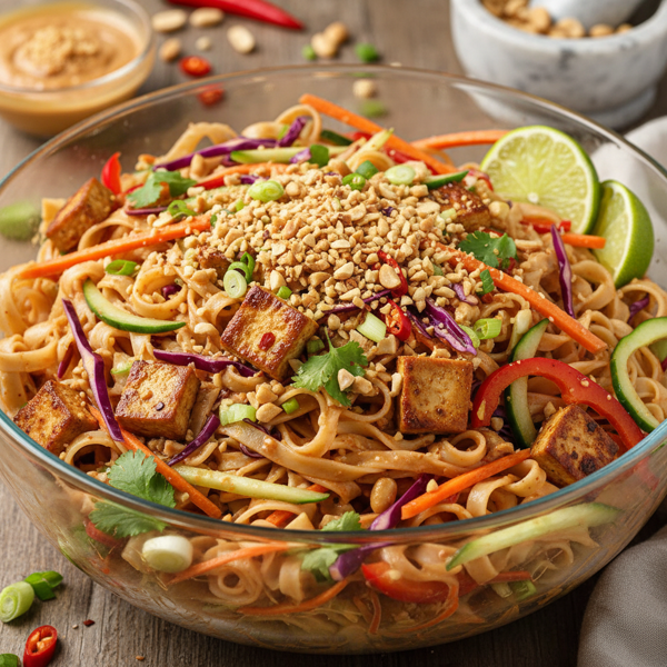 Spicy Thai Peanut Noodle Salad recipe
