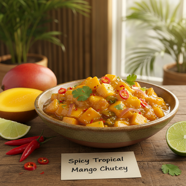 Spicy Tropical Mango Chutney recipe