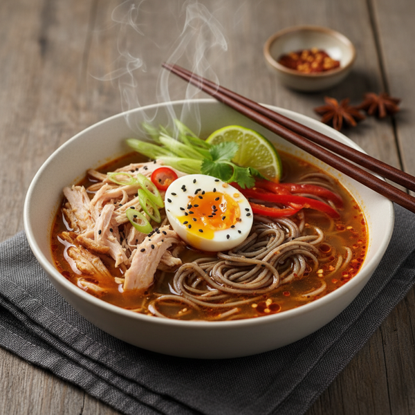 Spicy Turkey Soba Noodle Broth recipe