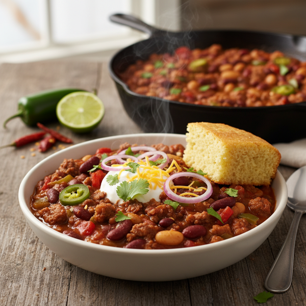 Spicy V8 Bean Chili Delight recipe