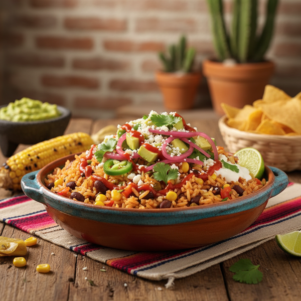 Spicy Vegetarian Mexican Rice Bowl recipe