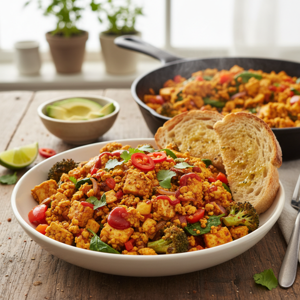 Spicy Veggie Tofu Scramble recipe
