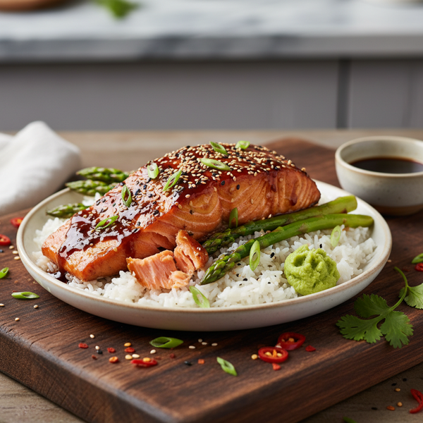 Spicy Wasabi Soy Glazed Salmon recipe