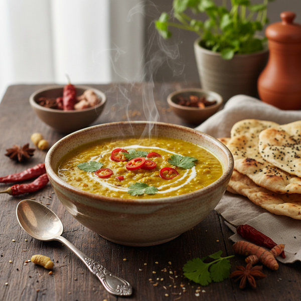 Spicy Yellow Pea Dhal Soup recipe