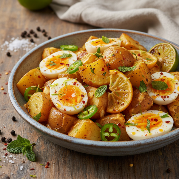 Spicy Zesty Potato and Egg Salad recipe