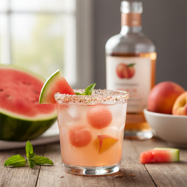 Spiked Peach Vodka Watermelon Delight recipe