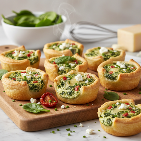 Spinach & Cheese Veggie Quiche Bites recipe