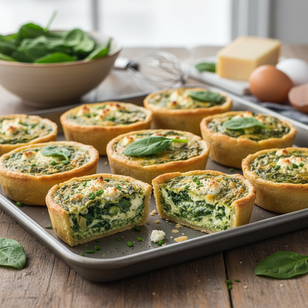 Spinach and Cheese Mini Quiches recipe