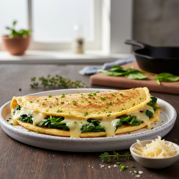 Spinach and Gouda Delight Omelette recipe