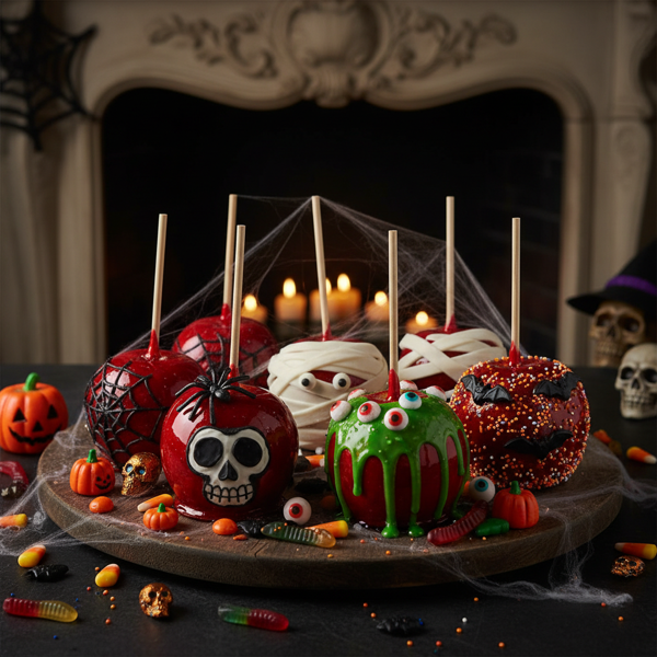 Spooktacular Halloween Candy Apples recipe