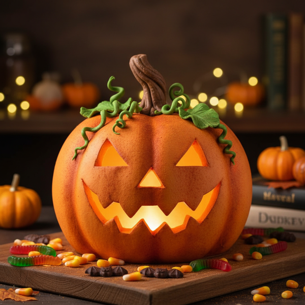 Spooktacular Pumpkin Jack-O'-Lantern Cake recipe