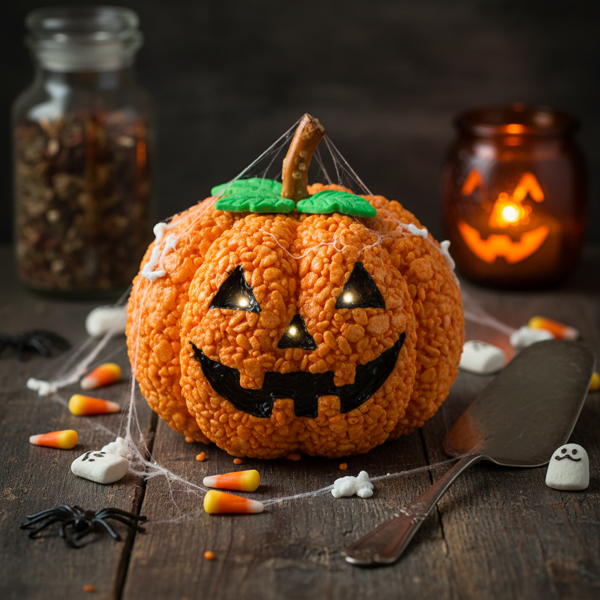 Spooktacular Rice Krispies Pumpkin recipe