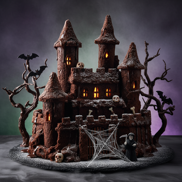 Spooky Chocolate Brownie Castle recipe