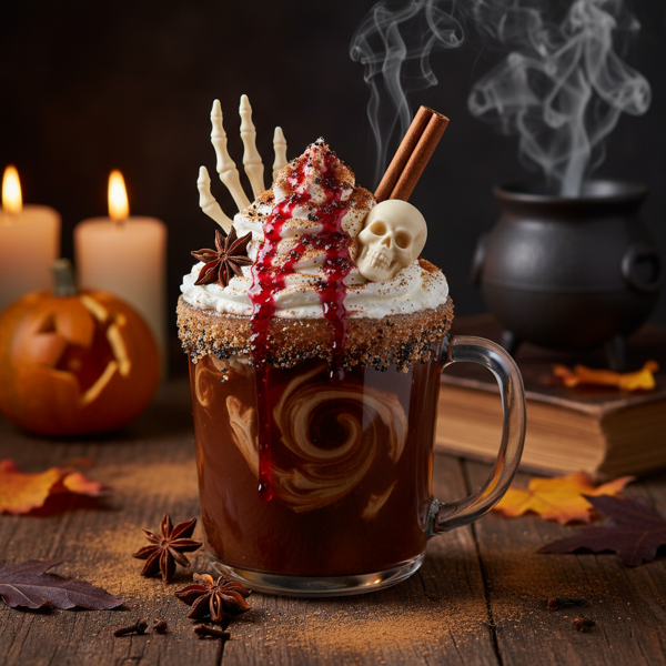 Spooky Cinnamon Hot Cocoa recipe