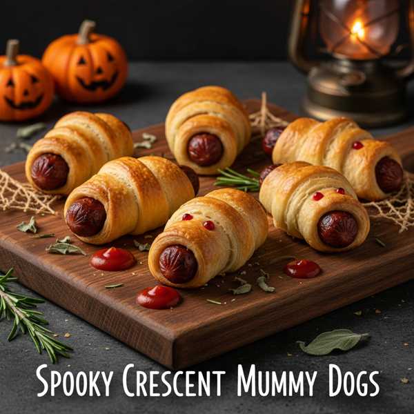 Spooky Crescent Mummy Dogs recipe