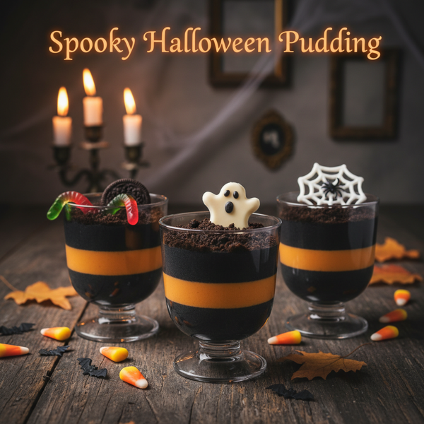 Spooky Halloween Pudding Cups recipe