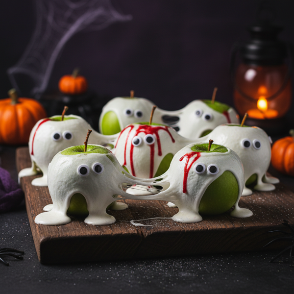 Spooky Marshmallow-Covered Apples recipe
