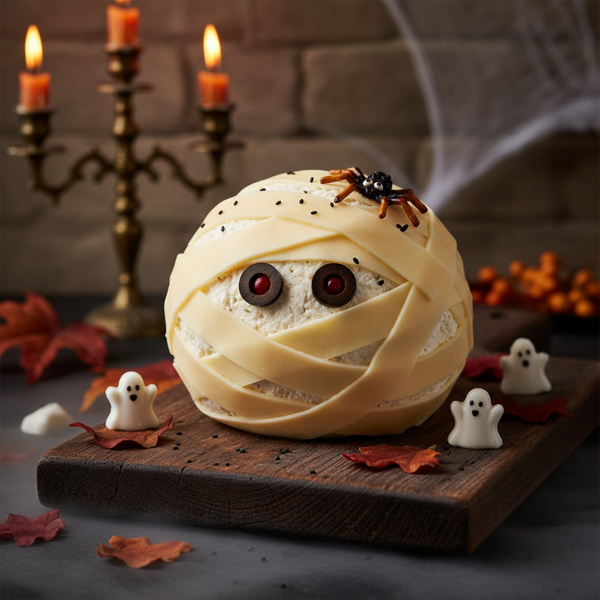 Spooky Mummy Cheese Ball recipe