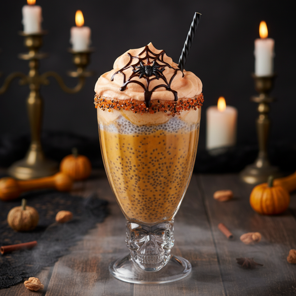 Spooky Orange Chia Cream Frappe recipe