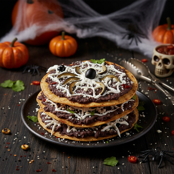 Spooky Spider Tostadas recipe