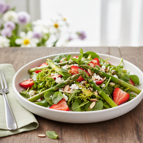 Spring Delight: Strawberry & Asparagus Salad recipe