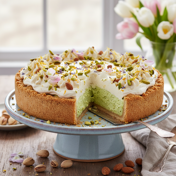 Springtime Pistachio-Almond Dream Pie recipe