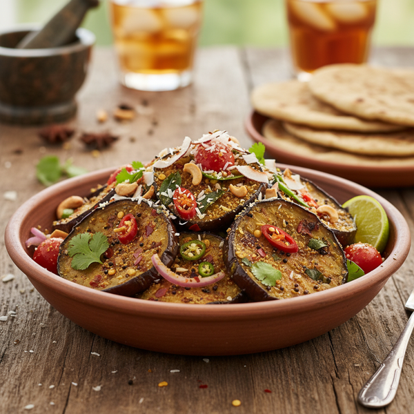 Sri Lankan Spiced Aubergine Salad recipe