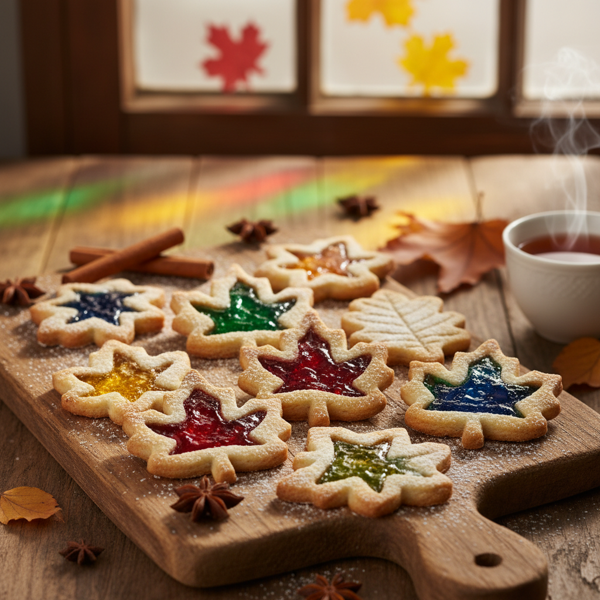 Stained Glass Leaf Cookies recipe