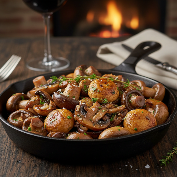 Steakhouse-Style Savory Sautéed Mushrooms recipe