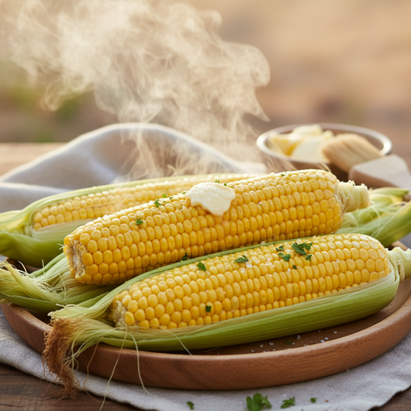 Steamed Corn on the Cob with Husks recipe