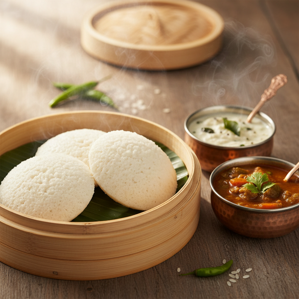 Steamed Rice Cakes (Idli) recipe