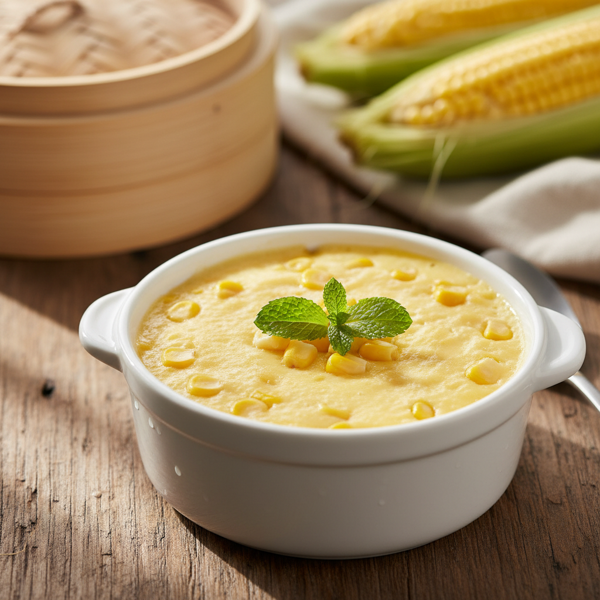 Steamed Sweet Corn Pudding recipe