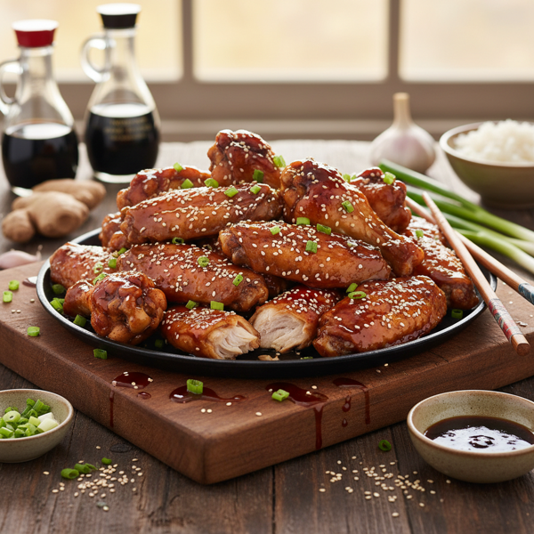 Sticky Asian Teriyaki Chicken Wings recipe
