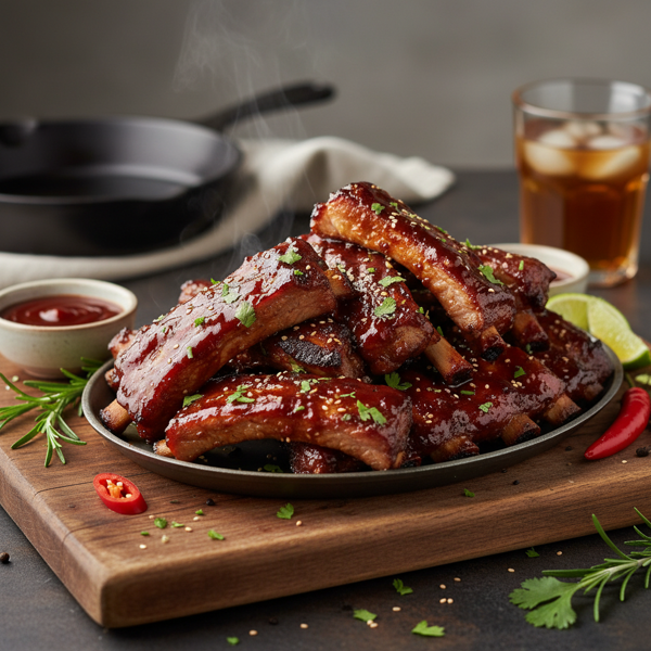 Sticky BBQ Baked Pork Ribs recipe