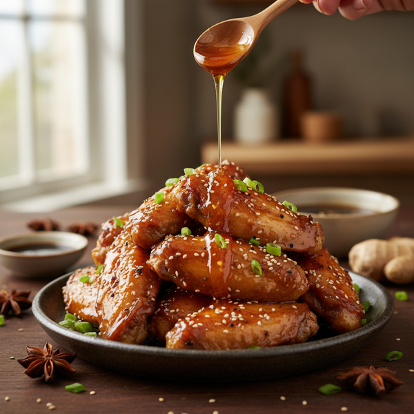 Sticky Honey Soy Glazed Chicken Wings recipe