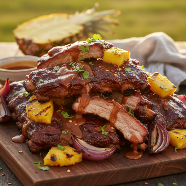 Sticky Pineapple BBQ Ribs recipe