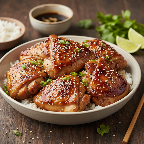 Sticky Soy-Glazed Chicken Thighs recipe