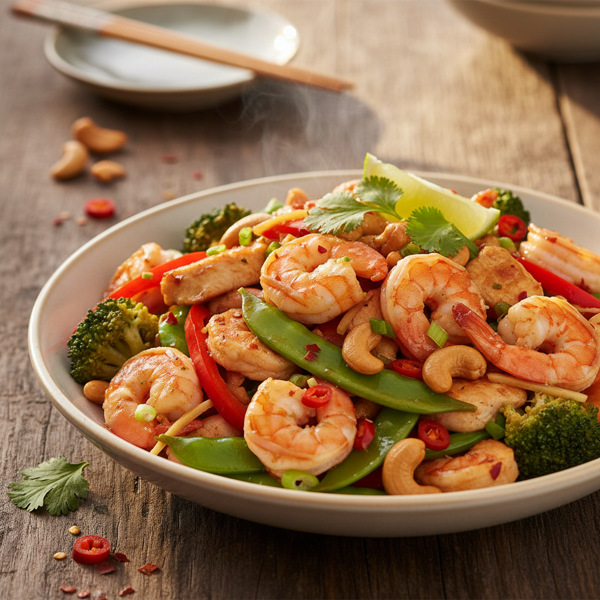 Stir-Fried Cashew Shrimp (or Chicken) recipe