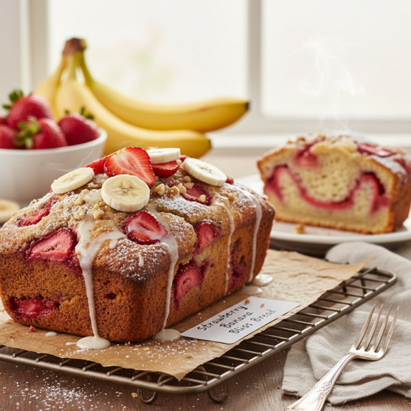 Strawberry-Banana Bliss Bread recipe