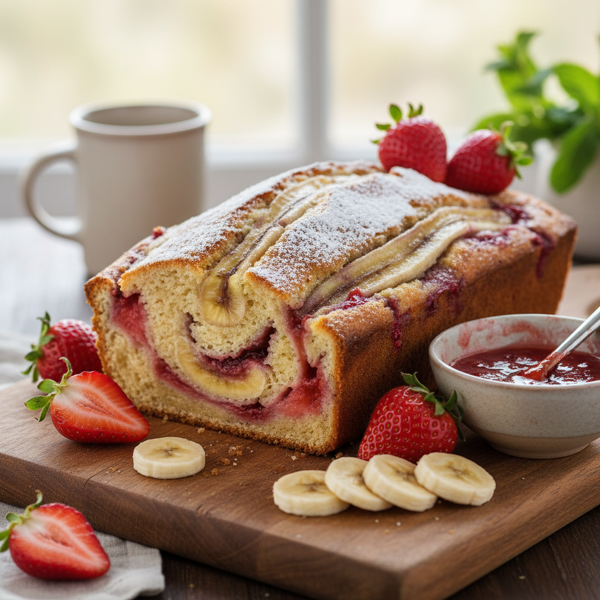 Strawberry-Banana Fusion Loaf recipe