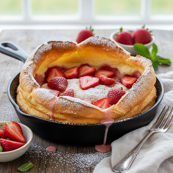 Strawberry-Infused Dutch Baby Pancake recipe